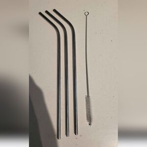 Stainless Steel Reusable Straws with Cleaning Brush